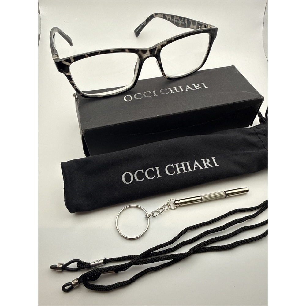 OCCI CHIARI Eyeglasses OC5030 Italy 52-16-135 Black Tortoise,case & Kit -NWT